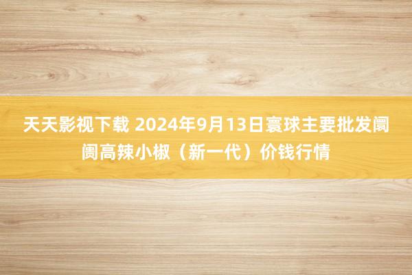 天天影视下载 2024年9月13日寰球主要批发阛阓高辣小椒（新一代）价钱行情