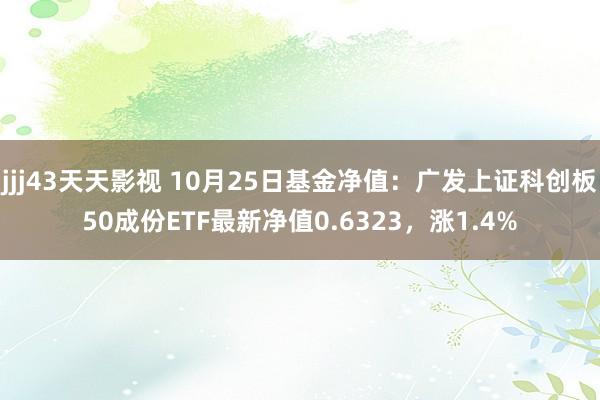 jjj43天天影视 10月25日基金净值：广发上证科创板50成份ETF最新净值0.6323，涨1.4%