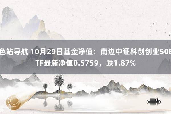 色站导航 10月29日基金净值：南边中证科创创业50ETF最新净值0.5759，跌1.87%