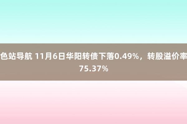 色站导航 11月6日华阳转债下落0.49%，转股溢价率75.