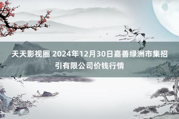 天天影视圈 2024年12月30日嘉善绿洲市集招引有限公司价钱行情