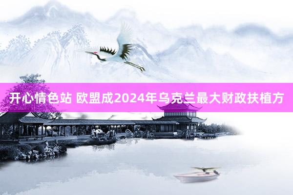 开心情色站 欧盟成2024年乌克兰最大财政扶植方