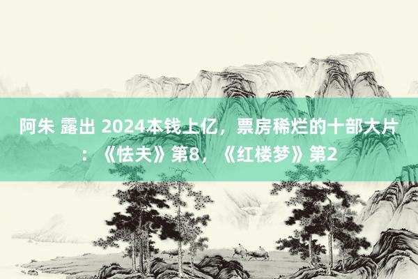 阿朱 露出 2024本钱上亿，票房稀烂的十部大片：《怯夫》第8，《红楼梦》第2