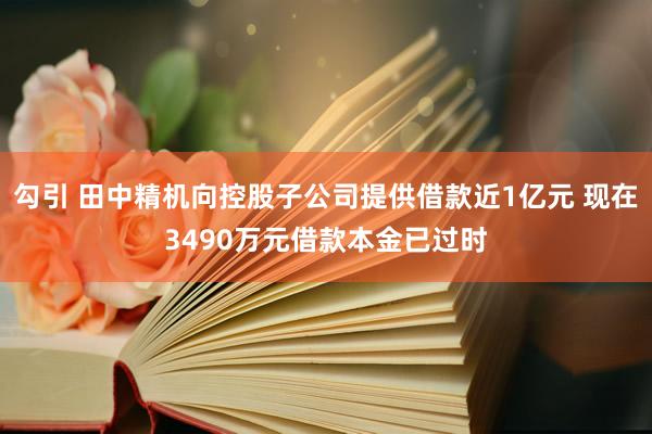 勾引 田中精机向控股子公司提供借款近1亿元 现在3490万元借款本金已过时