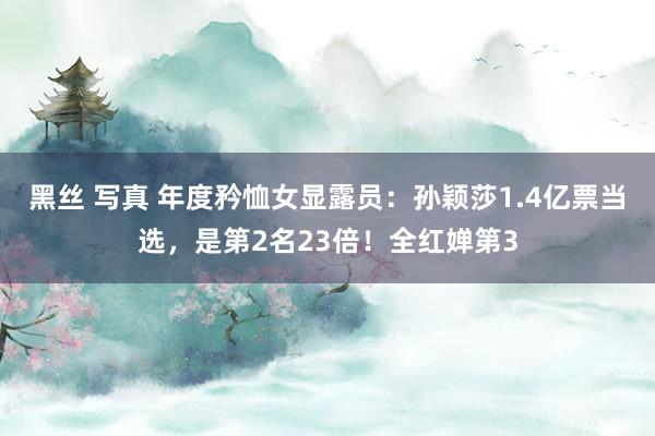 黑丝 写真 年度矜恤女显露员：孙颖莎1.4亿票当选，是第2名